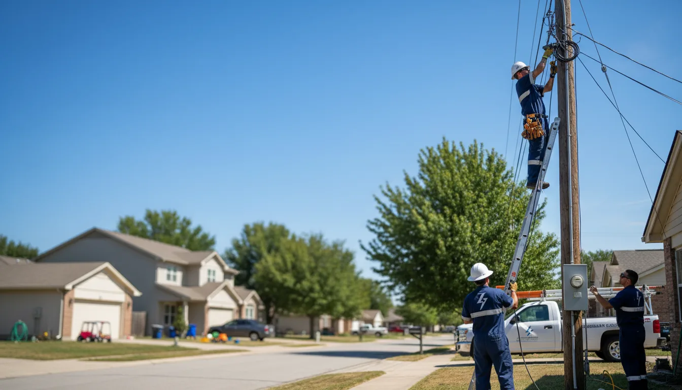 Residential electrician providing installation services in Peck, KS